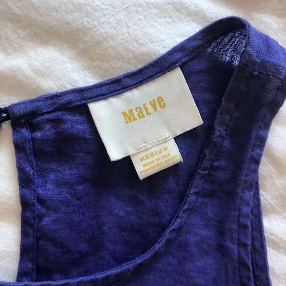 SOLD✨ANTHROPOLOGIE MAEVE Joya 100% Linen Swing Tank Top - Picture 4 of 5